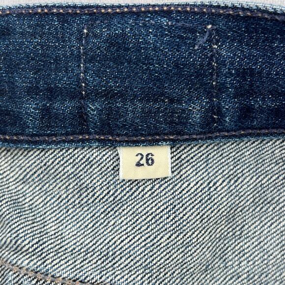 CITIZENS OF HUMANITY Corey Shorts 26 Blue Slouchy Fit Distress Cut Off Selvedge - Picture 12 of 16